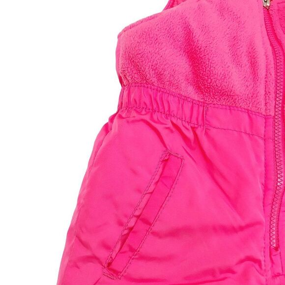 OshKosh Bgosh Snow Bibs Girls 3T Pink Zip Adjustable Strap Pockets Insulated - Picture 6 of 9